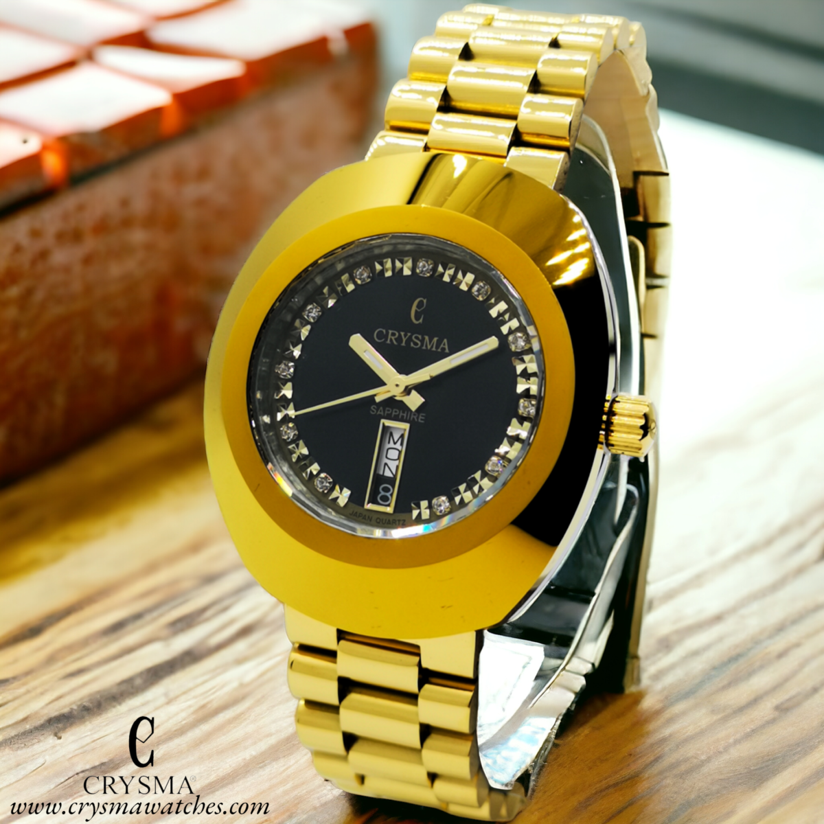 Fashion crysma watch japan quartz