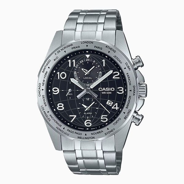 Casio Analog Silver Dial Men's Watch MTP-W500D-1A
