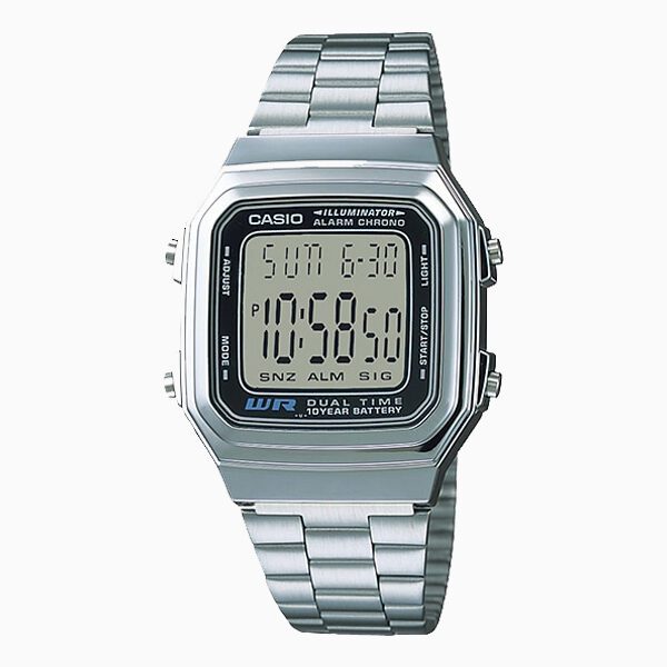 Casio Men's A178WA-1A Illuminator Stainless Steel Watch