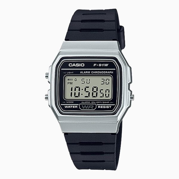 Casio Men's Classic F91WM-7A Silver Silicone Quartz Fashion Watch