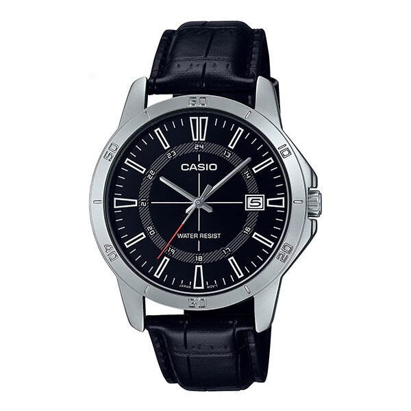 Casio MTP-V004L-1C Black Dial Stainless Steel Watch