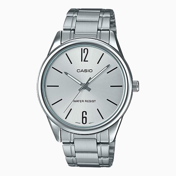 Casio MTP-V005D-7B4 Men's Standard Stainless Steel Silver Easy Reader Dial Analog Watch