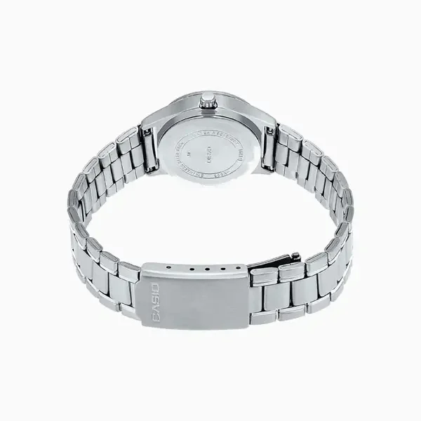 Casio MTP-V006D-1B2 Men's Stainless Steel Easy Reader Black Dial Day Date Analog Dress Watch