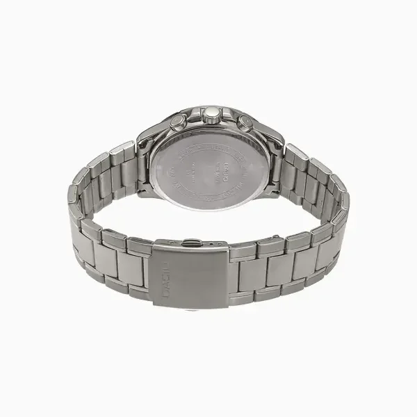 Casio #MTP1374D-7AV Men's Standard Metal Band Multi-Function Silver Dial Watch